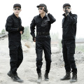 Black Military Uniforms Men Work Security Clothes Tactical Combat Shirt Cargo Pants Special Force Clothing Uniforme Militar