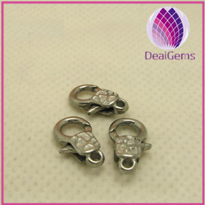 China DIY Jewelry Findings Lobster Claw Clasp Silver-finished