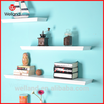 decorative wooden wall shelf design with hidden mount