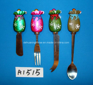 Butter Spreader with Resin Handle for Christmas Decoration