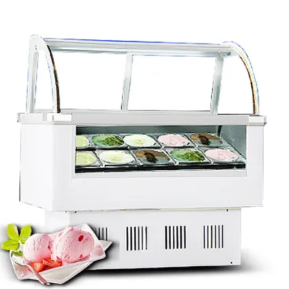 Lecon Brand Direct Cooling Ice Cream Fridge Display Freezer Glass Door