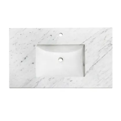 Carrara White Marble Countertops & Vanity Tops