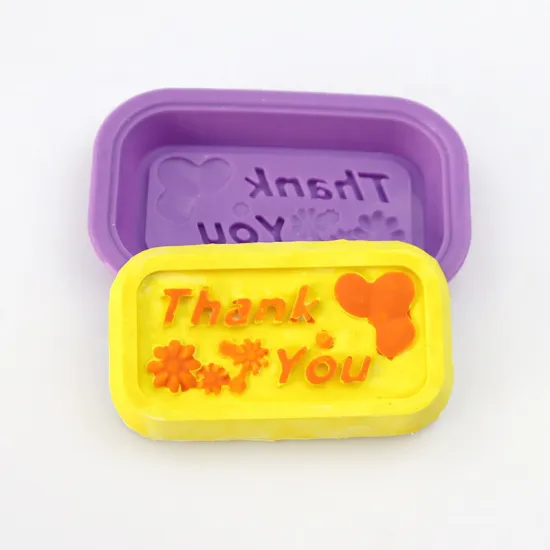 507 Thank You Words Silicone Soap & Cake Molds: Hot Selling Rectangle Shape Baking & Decoration Tools for 2023