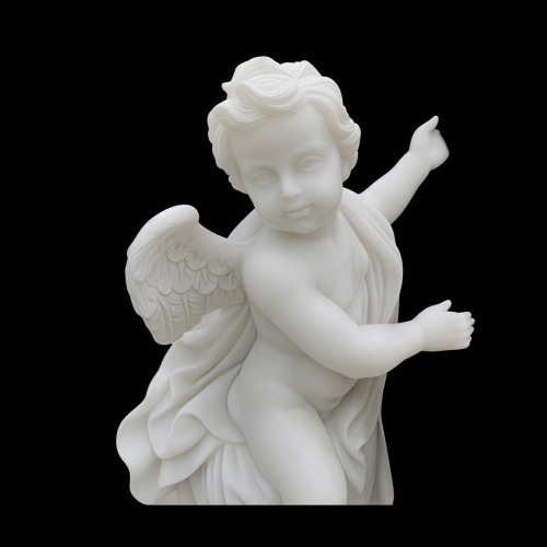 커스텀 라이프 크기 대리석 천사 조각상 손으로 조각