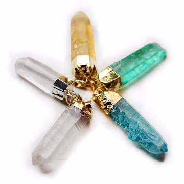 Pendant, PTP-A120 Fashion Jewelry Natural Gen Stone Crystal Precious Stone Gold Pendant