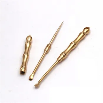Portable Multifunctional Ear Spoon Toothpick Bottle Metal Holder Food Fruit Picks Decorative Outdoor Reusable Camping Tool