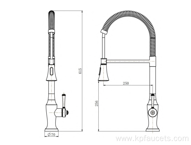 High Arc Commercial Matte Black Kitchen Faucet