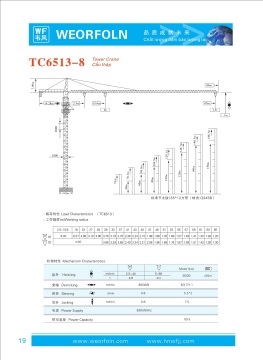 Self Climbing Tower Crane Tc6513-8