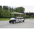 Electric four-wheeler three-row golf cart