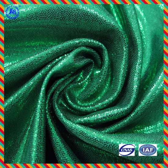 Foil Print 87 Polyester 13 Spandex Anti Bacterial Knit Fabric