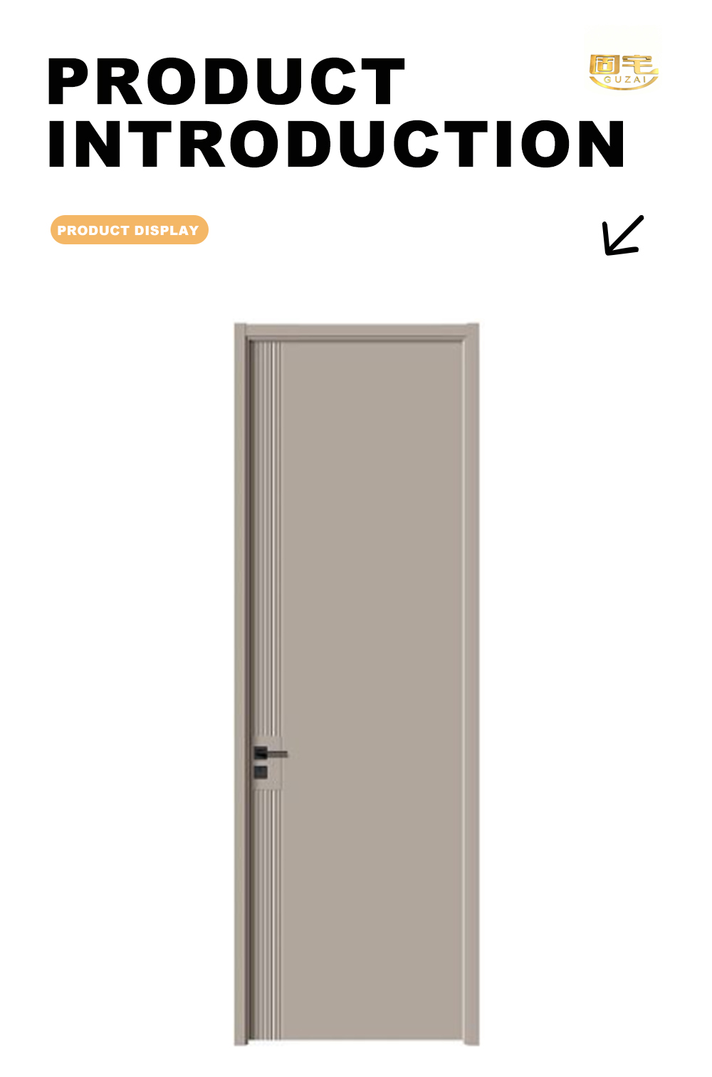 Left Fluted Minimal Interior Door X