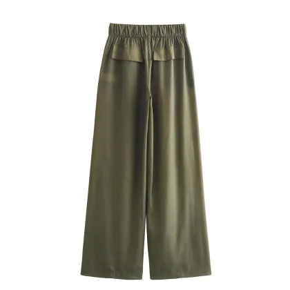 2024 Women's European and American Casual Wide-leg Trousers