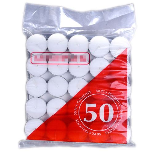 Round Shaped Pure Wax White Tea Light Candles
