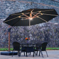 Terrace Commercial LED Solar Solar Sunshade Umbrella