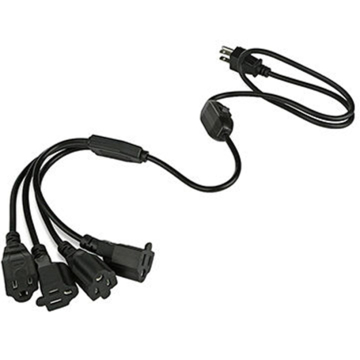 1対4電源コードスプリッタUL電源ケーブル