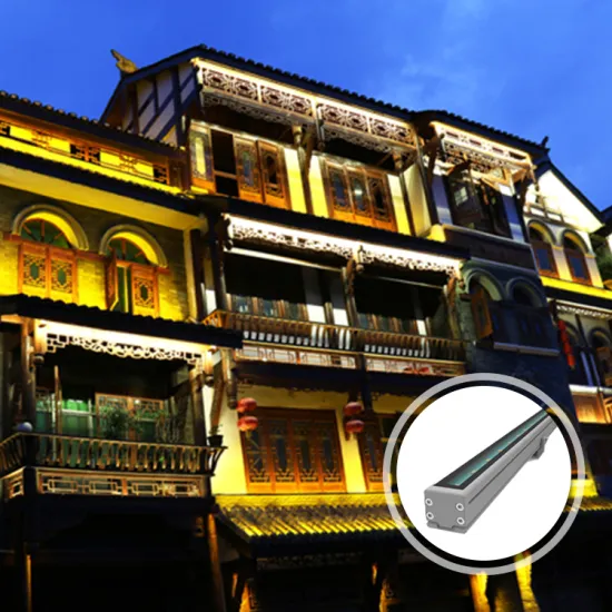 DC24V IP65 Linear Building Facade Light 24W DMX RGB LED Wall Washer