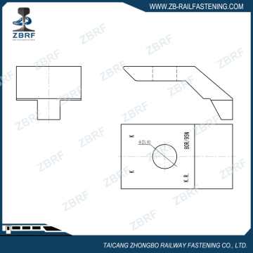 K.R. type K rail fixing clip for BS80R