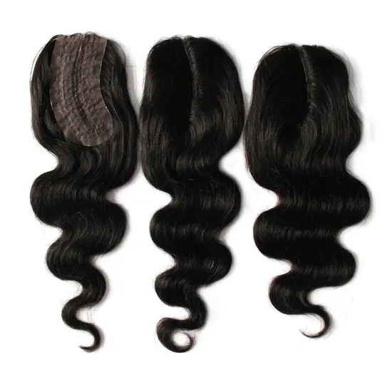 L-Part Lace Top Closure Brazilian Virgin Hair Natural Color 12" 14" Cheap Human Hair L Shape Lace Closures