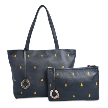Elegant Women Handbags Leather Embroidery Shoulder Bags