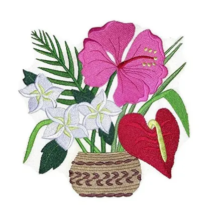 Unique Aloha Bouquet Embroidered Iron on patch