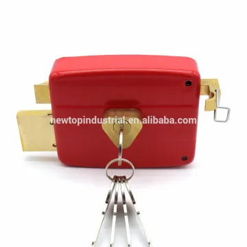Red color cabinet door lock double open rim door lock latch lock