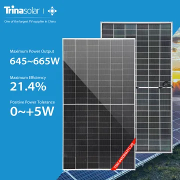 High-Power Bifacial Dual Glass Monocrystalline Solar Panels: T1 Trina Models 645W, 650W, 655W, 660W, and 665W - TSM-DEG21C.20
