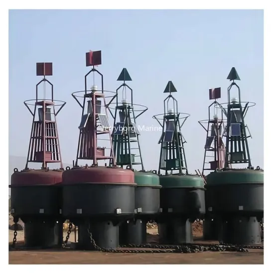 Floating Steel Buoy with Solar Light for Ocean Navigation