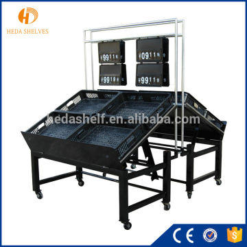 supermarket fruit and vegetable display rack