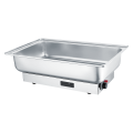 Stainless Steel Oblong Roll Chafing Dish With Steamer