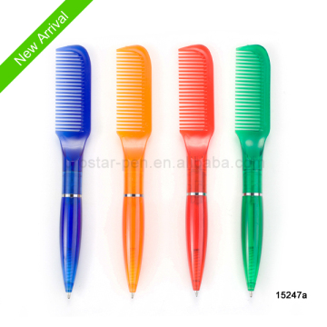 multifunction plastic ballpoint pen with comb