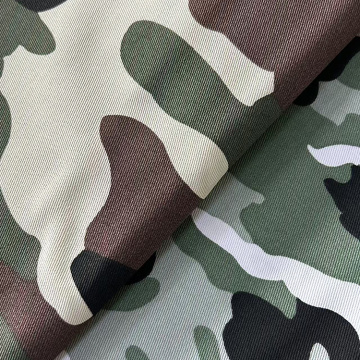TC Polyester Cotton Swill Camuflage Fabric 200 GSM