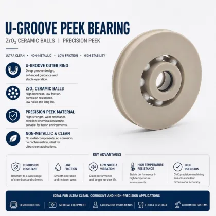 PEEK Grooved Guide Roller Bearings