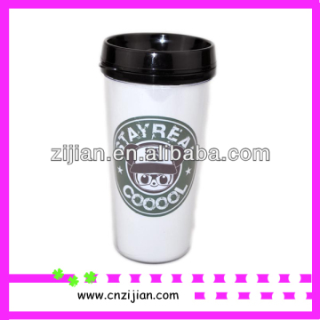 plastic double walled coffee cup