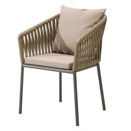 Modern Leisure Rope Garden Chair - Outdoor Cafe Chair for Garden Furniture