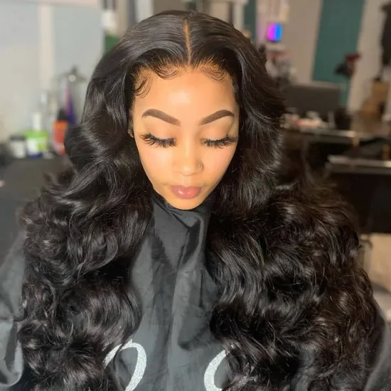Transparent HD Full Lace Brazilian Straight 13x6 T Lace Front Human Hair Wig - Middle Part, 8-50 inch