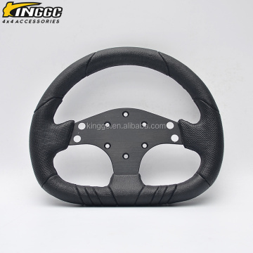 Cubierta de volante de cuero universal PU para carreras de autos