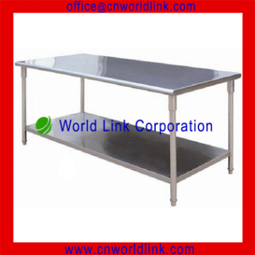 2 Layers Kitchen Stainless Steel Work Tables