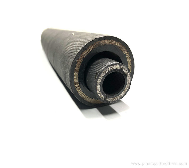 Four stainless steel wire spiraled R12 hydraulic rubber hose