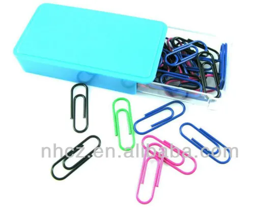 Officemate Plastic Coated Paper Clips,Assorted Colors