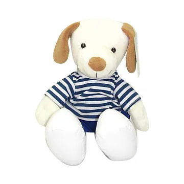 Plush dog with clothes, various colors and designs are available