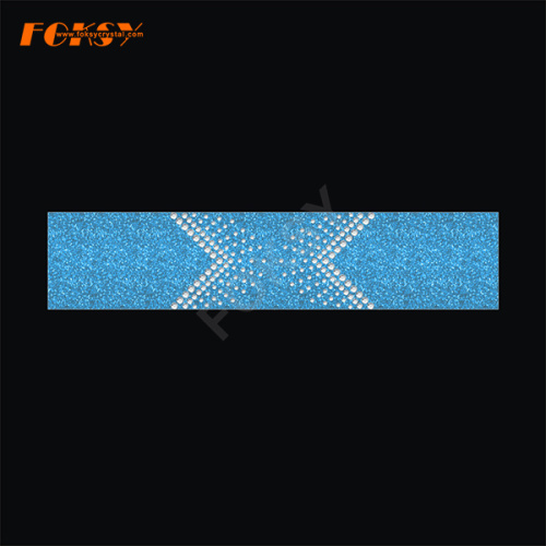 V Shaped Crystal Tailless Cheer Bow Heat Rhinestone