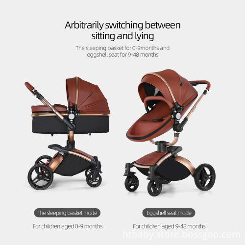 Wholesale 3-in-1 High Landscape Travel Stroller with Car Seat for Babies 0-3 Years