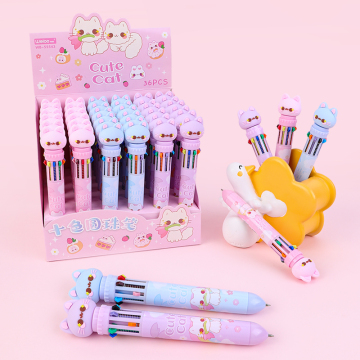 Cute Cartoon Cat Ballpoint Pens for Students - Weibo Popularity