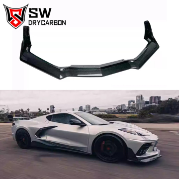 Dry Carbon Fiber ZTK Style Front Lip Kit for Chevrolet Corvette C8