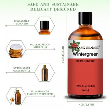 Hot Selling 100% Pure Plant Extract Wintergreen Essential Oil