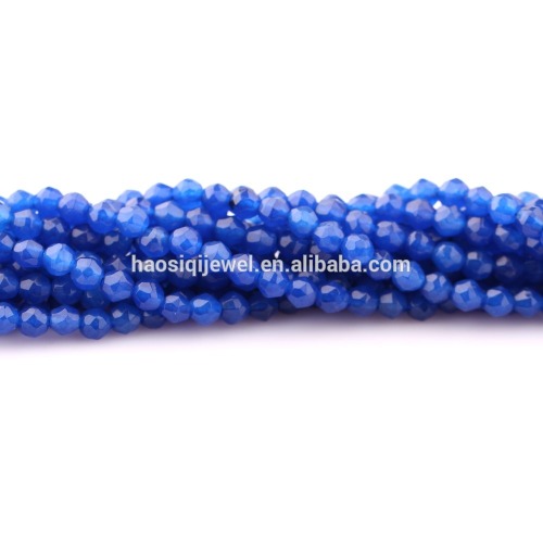 Alibaba Gemstone Jade Facetó los granos azul marino de la joyería del jade para la fabricación de Diy