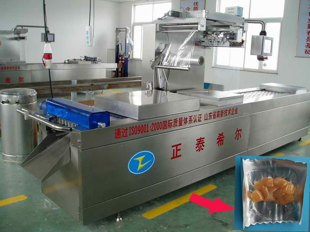 Large production automatic food vacuum packing machine