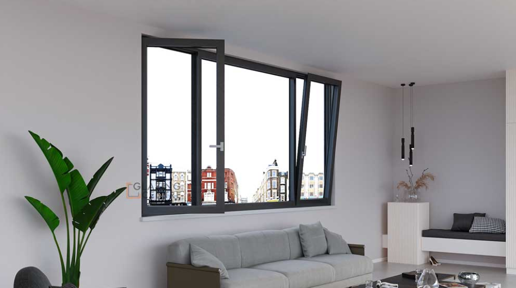 Aluminum tilt and turn windows
