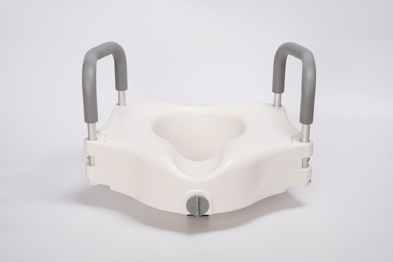 Plastic Detachable And Lightweight Raised Toilet Seat with Aluminum Handles TCA10