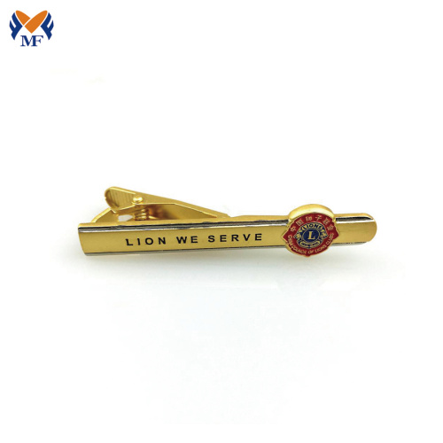 Custom brass hidden tie clip logo